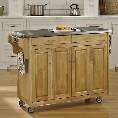 Homestyles Create-a-Cart Natural Finish Kitchen Island