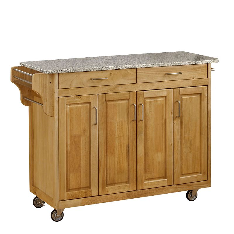 Homestyles Create-a-Cart Natural Finish Kitchen Island, Brown