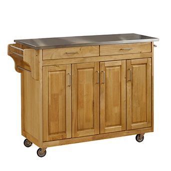 homestyles Create-a-Cart Natural Finish Kitchen Island