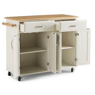 homestyles Dolly Madison White Kitchen Cart