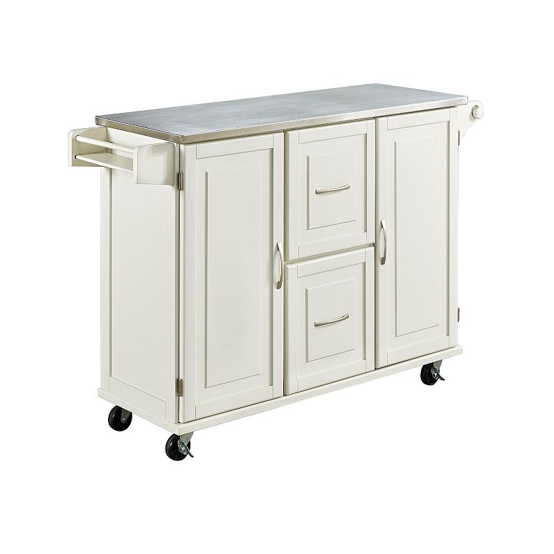 58618723 Homestyles Patriot Kitchen Cart, White sku 58618723