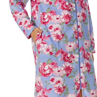 knee length dresses for ladies Vintage 1940s Ladies Dressing Gown Floral Chintz Rayon Robe main image 0