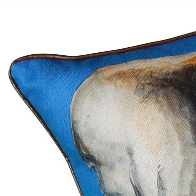 Edie@Home Elephant Reversible Decorative Throw Pillow