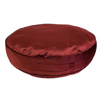 Edie@Home Panne Velvet Round Floor Pillow