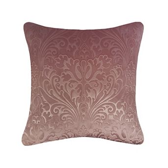 Edie@Home Embossed Panne Velvet Decorative Throw Pillow