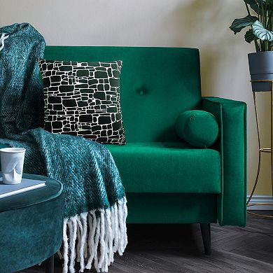 Edie@Home Precious Metals Collection Printed Faux Fur Throw Pillow