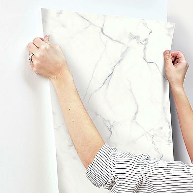 RoomMates Faux Carrara Marble Peel & Stick Wallpaper