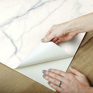 RoomMates Faux Carrara Marble Peel & Stick Wallpaper