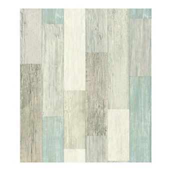 RoomMates Coastal Weathered Faux Plank Peel & Stick Wallpaper