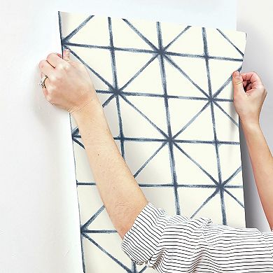 RoomMates Modern Abstract Blue Peel & Stick Wallpaper