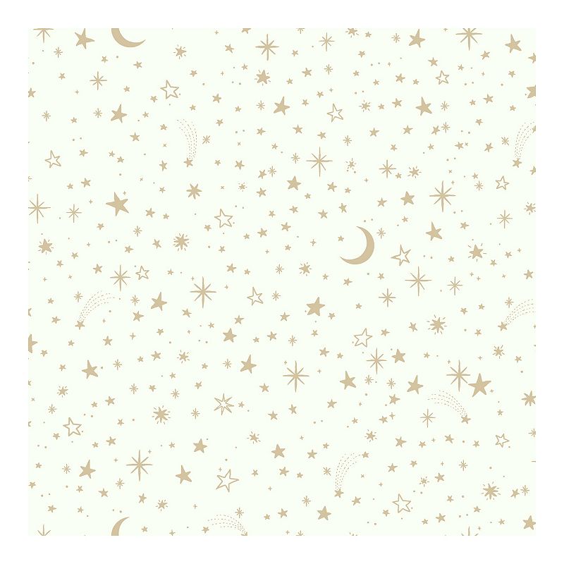 RoomMates Twinkle Little Star Peel & Stick Wallpaper, Gold
