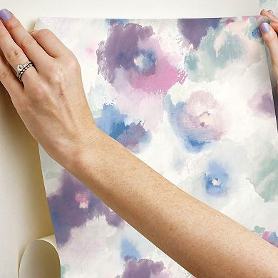 RoomMates Impressionist Floral Peel & Stick Wallpaper