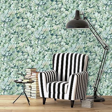 RoomMates Faux Hydrangea Peel & Stick Wallpaper