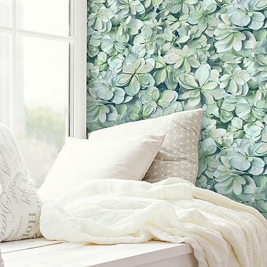 RoomMates Faux Hydrangea Peel & Stick Wallpaper