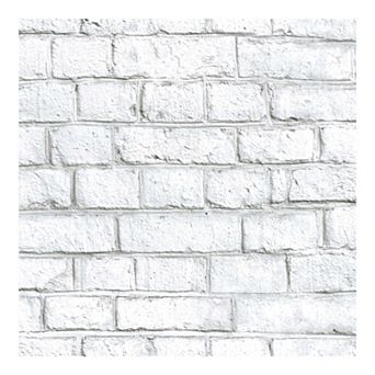 RoomMates White Faux Brick Peel & Stick Wallpaper