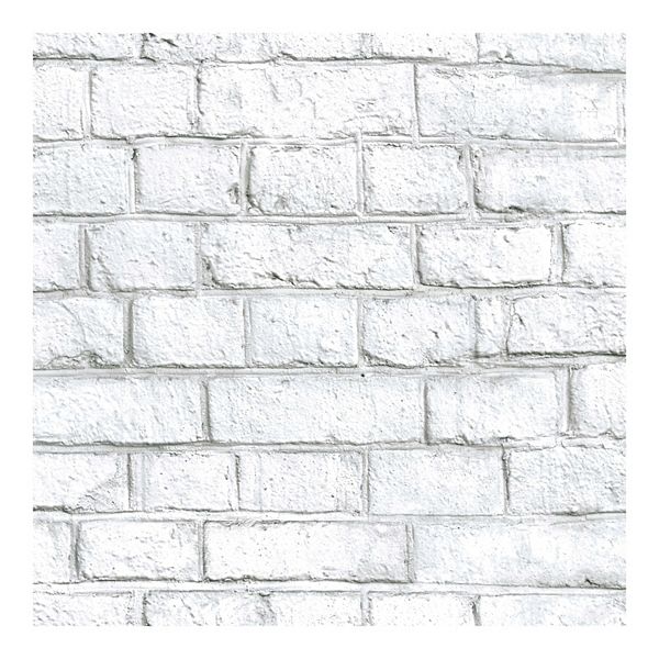 RoomMates White Faux Brick Peel & Stick Wallpaper