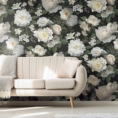 RoomMates Photographic Floral Peel & Stick Wallpaper Mural