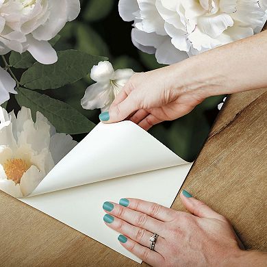 RoomMates Photographic Floral Peel & Stick Wallpaper Mural