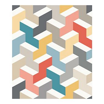 RoomMates 3D Steps Peel & Stick Wallpaper