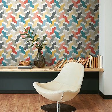 RoomMates 3D Steps Peel & Stick Wallpaper