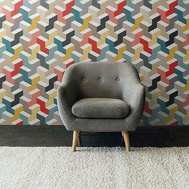 RoomMates 3D Steps Peel & Stick Wallpaper