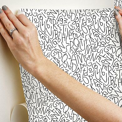 RoomMates Alphabet Jumble Peel & Stick Wallpaper
