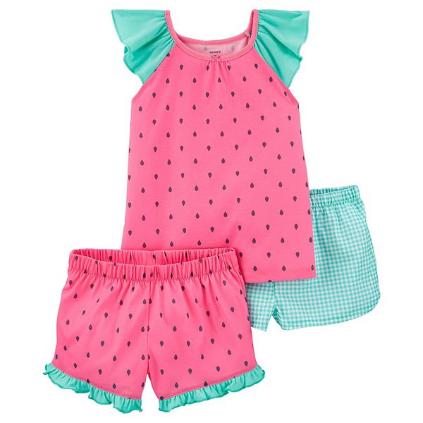 Girls 4-14 Carter's Watermelon Top and Shorts Pajama Set