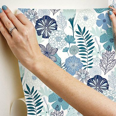 RoomMates Perennial Blooms Peel & Stick Wallpaper