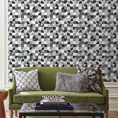 RoomMates Mid-Century Modern Geometric Peel & Stick Wallpaper