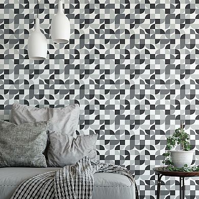 RoomMates Mid-Century Modern Geometric Peel & Stick Wallpaper