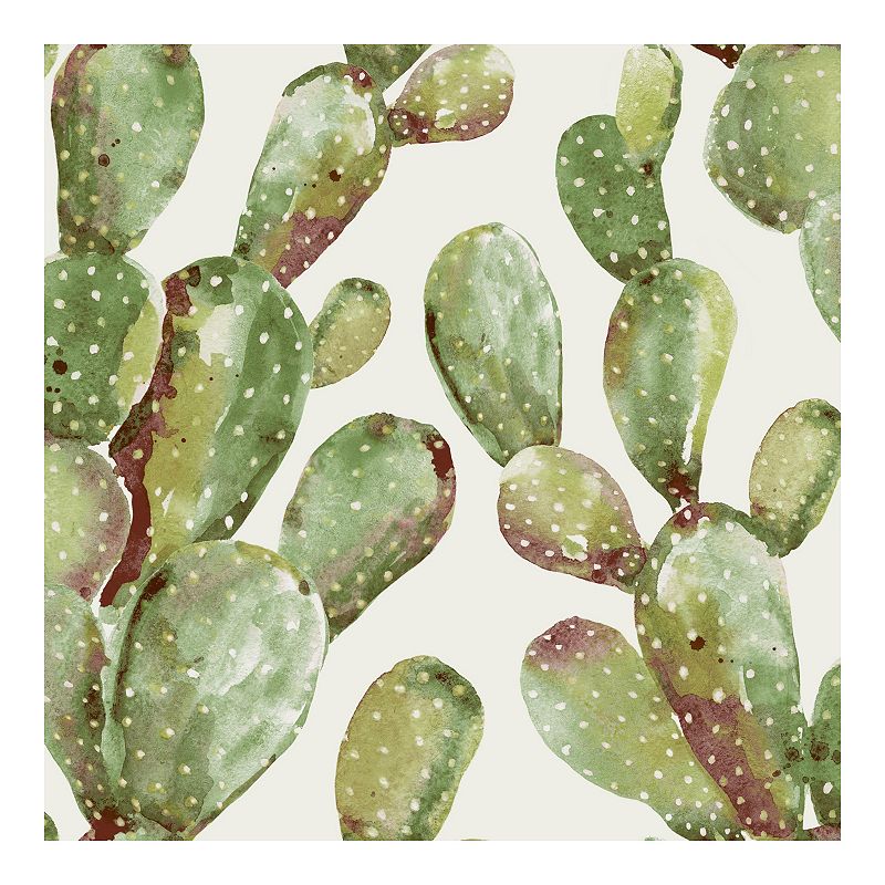 RoomMates Prickly Pear Cactus Peel & Stick Wallpaper, Green