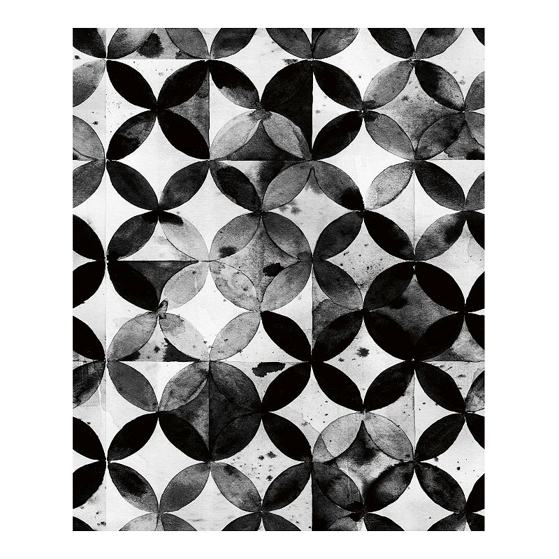 RoomMates Paul Brent Moroccan Tile Peel & Stick Wallpaper, Black