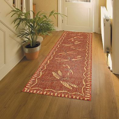 Liora Manne Carmel Dragonfly Indoor Outdoor Rug