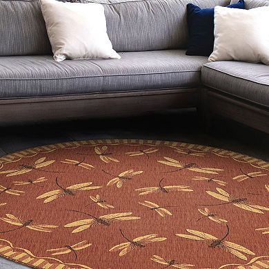 Liora Manne Carmel Dragonfly Indoor Outdoor Rug