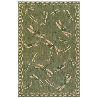 Liora Manne Carmel Dragonfly Indoor Outdoor Rug