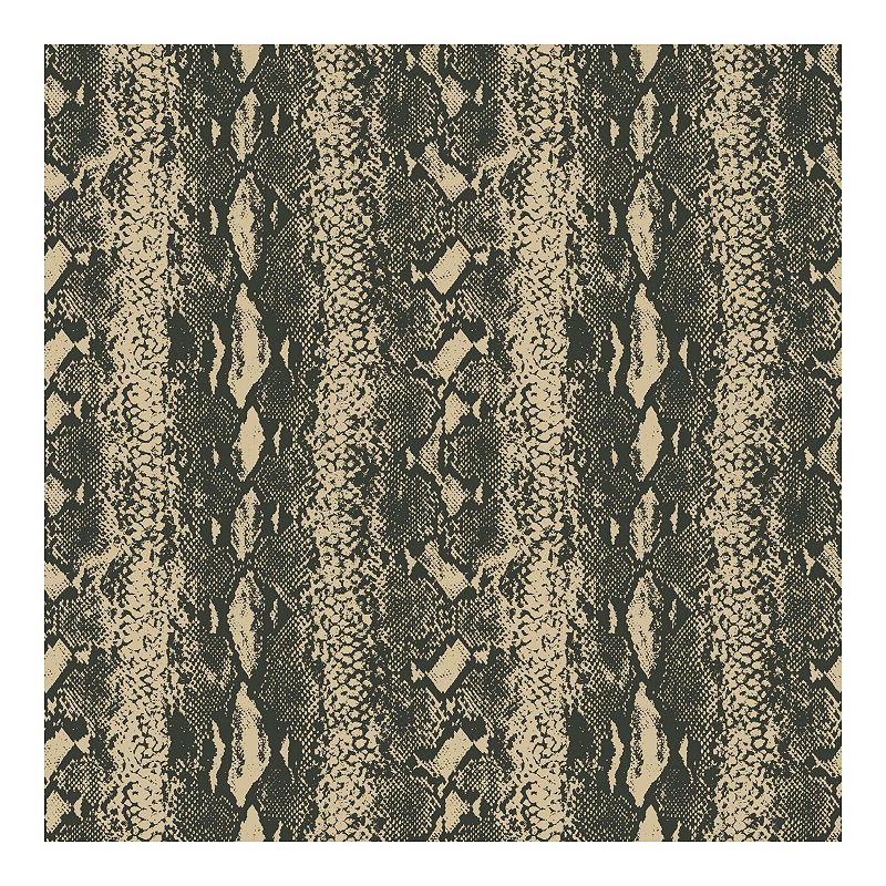 RoomMates Faux Snakeskin Peel & Stick Wallpaper, Black