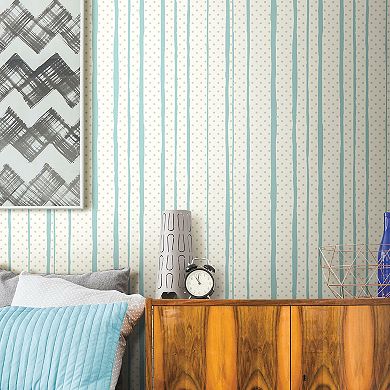 RoomMates All Mixed Up Striped Peel & Stick Wallpaper