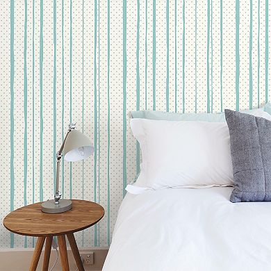 RoomMates All Mixed Up Striped Peel & Stick Wallpaper