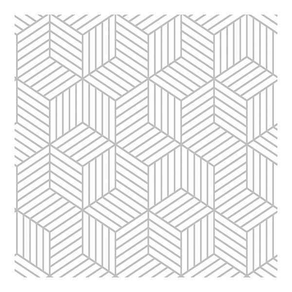 RoomMates Striped Hexagon Peel & Stick Wallpaper