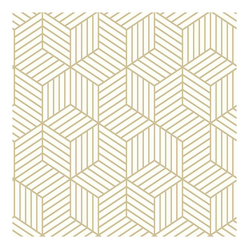 RoomMates Stripped Hexagon Peel & Stick Wallpaper, White