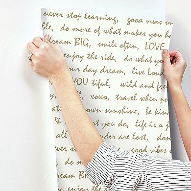 RoomMates Dream Big Script Peel & Stick Wallpaper
