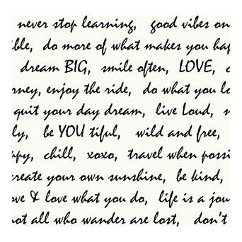 RoomMates Dream Big Script Peel & Stick Wallpaper