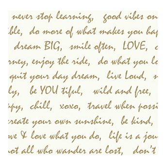 RoomMates Dream Big Script Peel & Stick Wallpaper