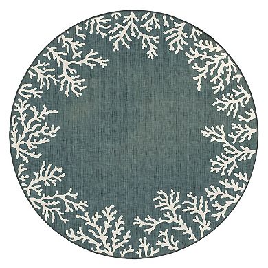 Liora Manne Carmel Coral Border Indoor Outdoor Rug