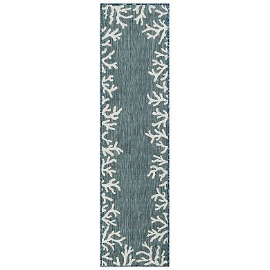 Liora Manne Carmel Coral Border Indoor Outdoor Rug