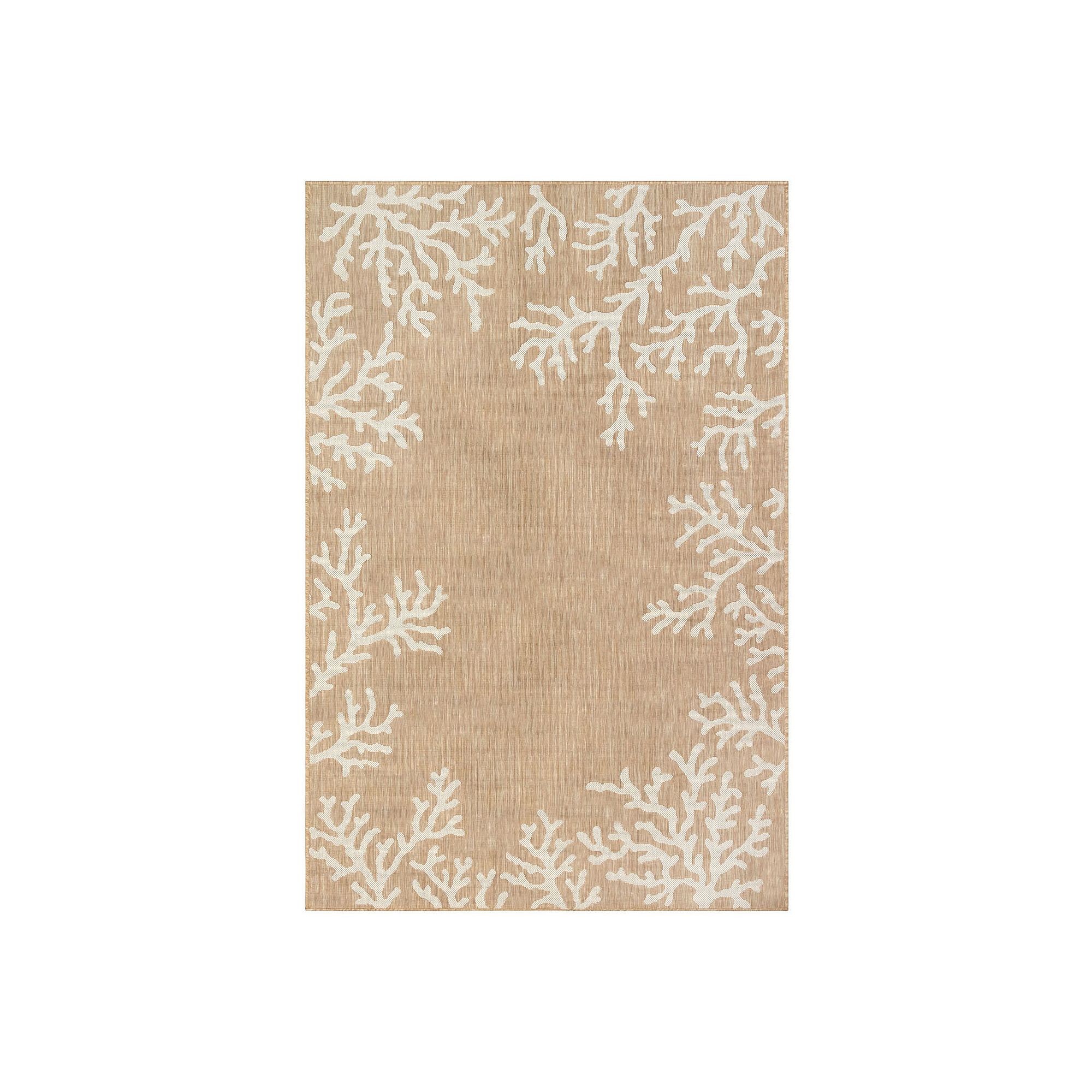 Liora Manne Carmel Coral Border Indoor Outdoor Rug, Beige