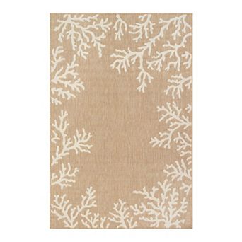 Liora Manne Carmel Coral Border Indoor Outdoor Rug