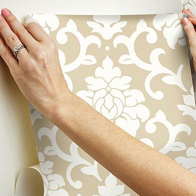 RoomMates Damask Peel & Stick Wallpaper