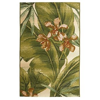 Liora Manne Marina Tropical Leaf Indoor Outdoor Rug