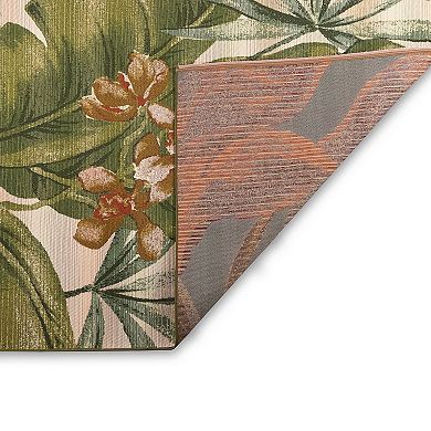 Liora Manne Marina Tropical Leaf Indoor Outdoor Rug